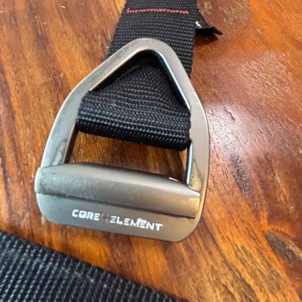 Core4Element Mens Black Nylon Webbing Tactical Belt Metal Buckle One Size 48 In